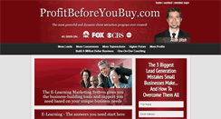 Desktop Screenshot of profitbeforeyoubuy.com