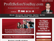 Tablet Screenshot of profitbeforeyoubuy.com